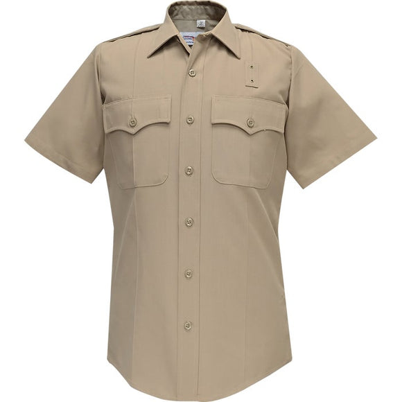 xFlying Cross Deluxe Tropical Weave Short Sleeve Shirt, Silver Tan - 69R6604