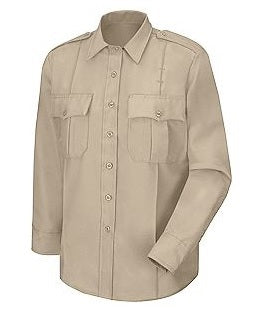 Horace Small New Dimension Women's Long Sleeve Stretch Poplin Shirt, Silver Tan - HS1168
