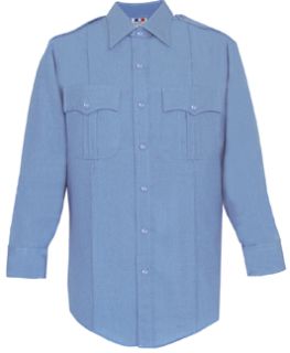 Womens Marine Blue Long Sleeve 65/35 Poly/Cotton Duro Poplin Shirt 126R5435